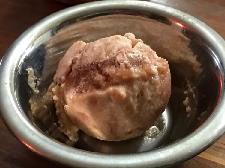 PEACHES AND WINE MOUSSE ICE CREAM